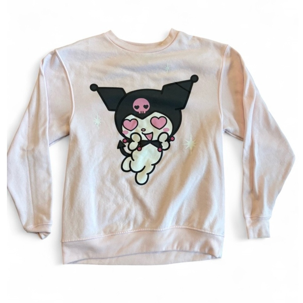 Sanrio Kuromi Pink Sweatshirt | Size Small | Cute Graphic Crewneck - Picture 2 of 9